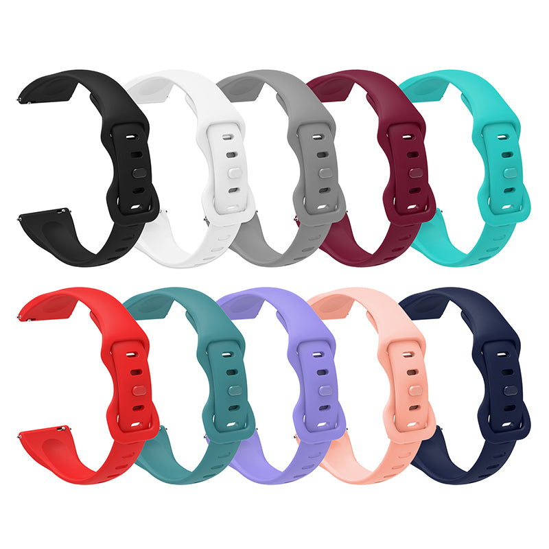 20mm Soft Silicone Smart Watch Band with 8-shaped Buckle Replacement Wrist Strap 20mm Soft Silicone Smart Watch Band with 8-shaped Buckle Replacement Wrist Strap